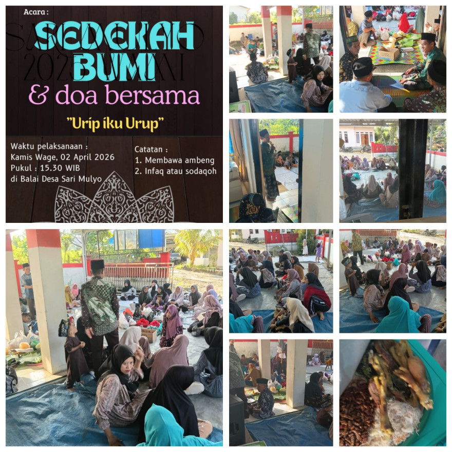 Urip iku Urop : Sedekah Bumi, Agenda rutin bulan Syawal Dusun Mekar Sari Desa Sari Mulyo